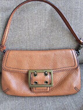 Vintage 2006 Banana Republic Brown Leather Wristlet Clutch